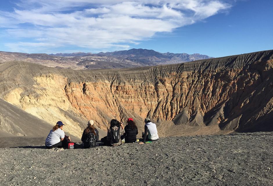 GEOL 4 Lunch break at Ubehebe Crater Death Valley NP, California