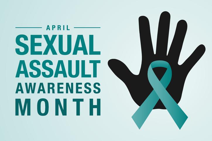 April is sexual assault awareness month text image