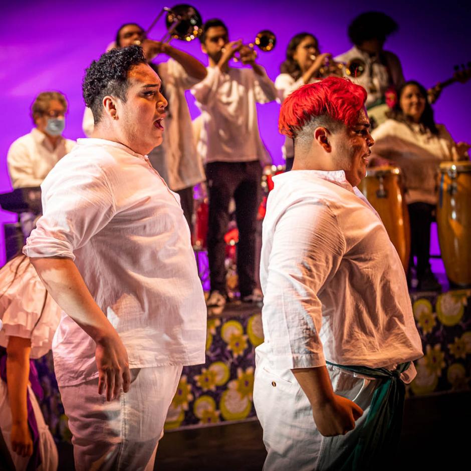 LBCC Performing Arts students on stage