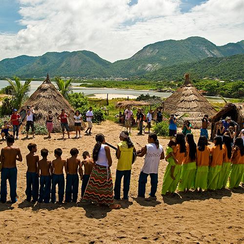 Tupi Guarani Indians lived in a village on the Camboninha beach in Niteroi
