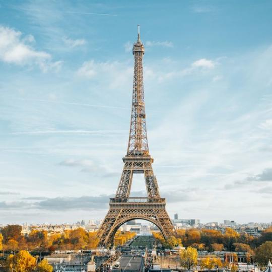 The Eiffel Tower in Paris.