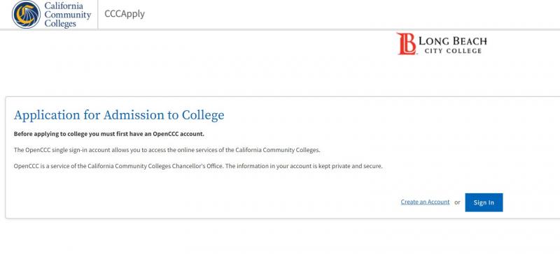 CCC Apply Webpage
